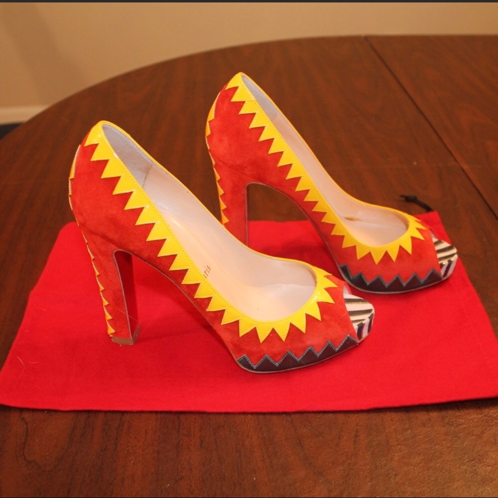 Christian Louboutin Red Tibu 120 Pumps